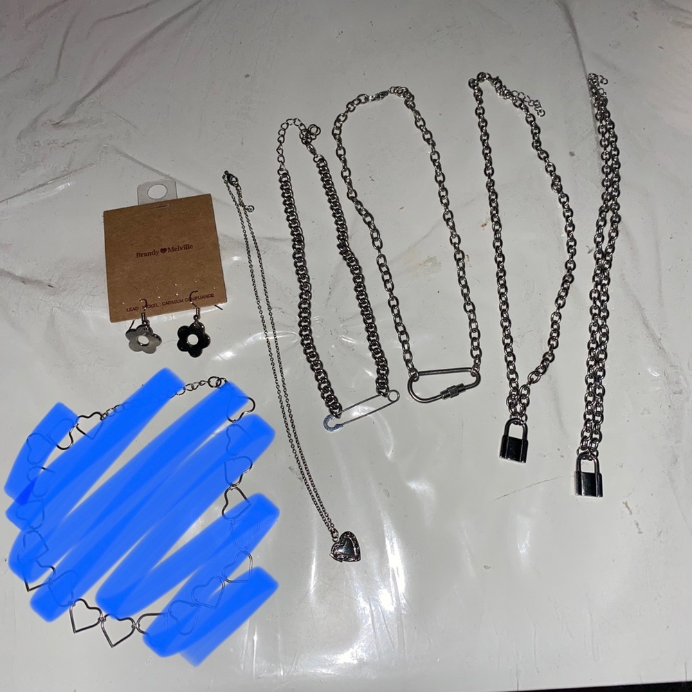 Brandy Melville silver jewelry bundle